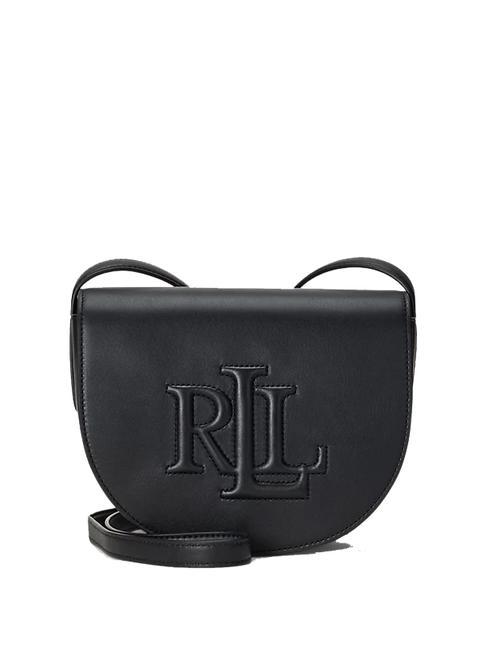 RALPH LAUREN WITLEY Leather shoulder bag with flap black2 - Women’s Bags