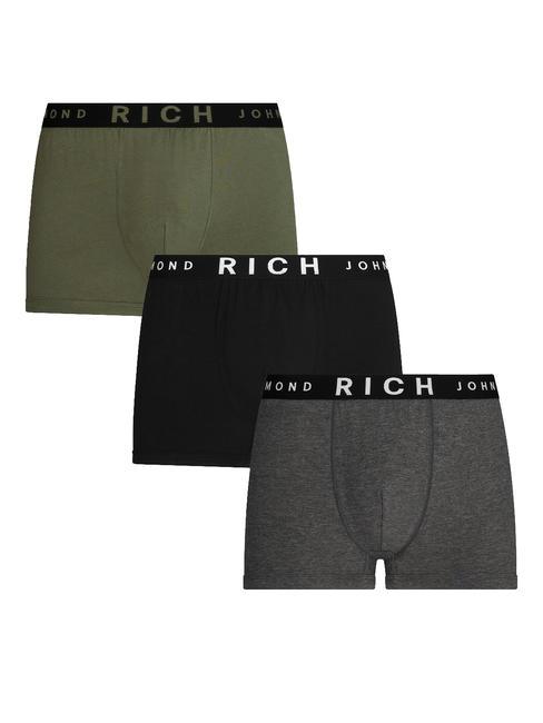 JOHN RICHMOND LONDON TRIPACK Set of 3 boxer trunks bk/gr.d/gm - Men's briefs