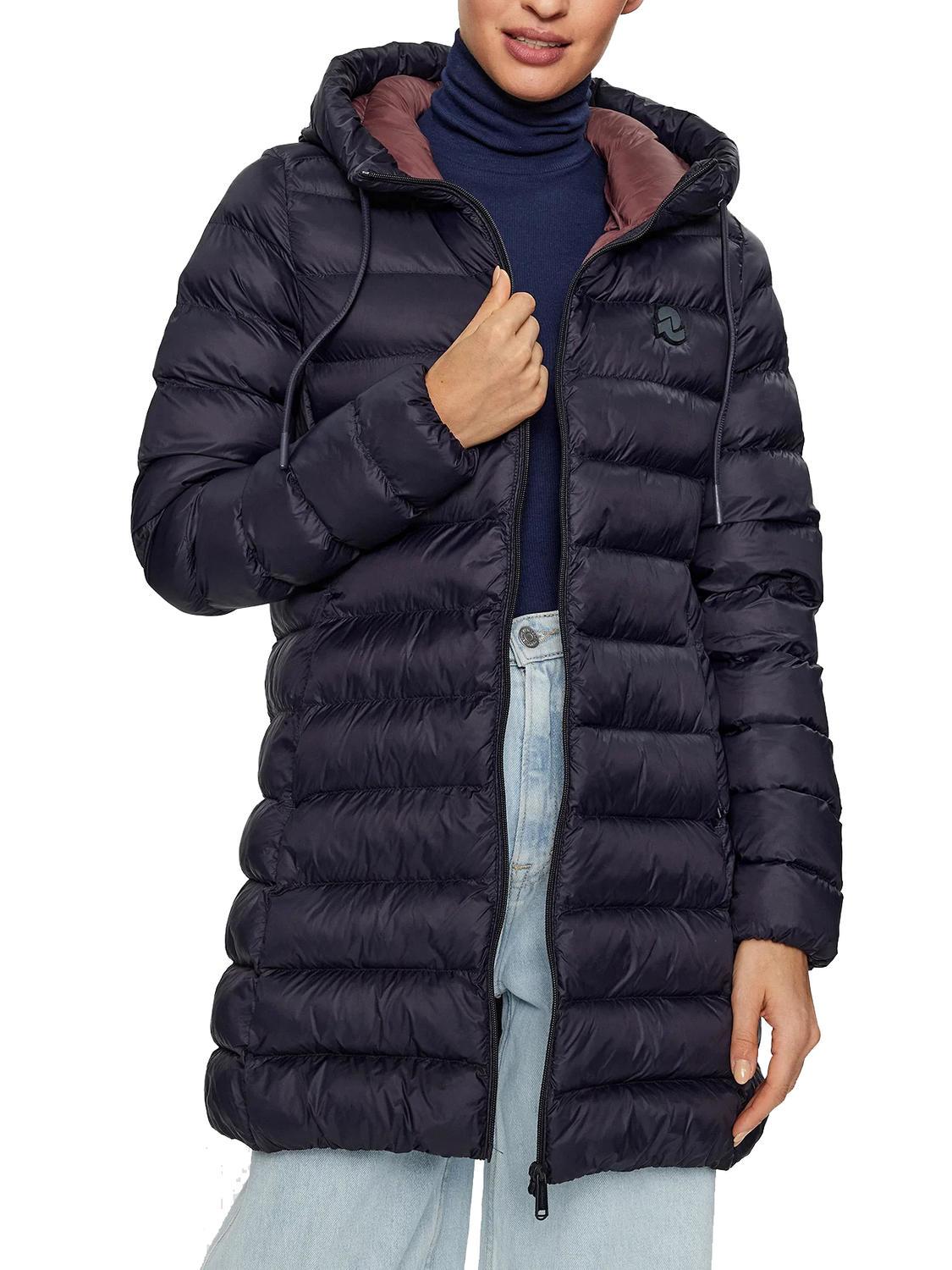 Invicta Long Long Down Jacket With Hood Dark Blue Buy At Outlet